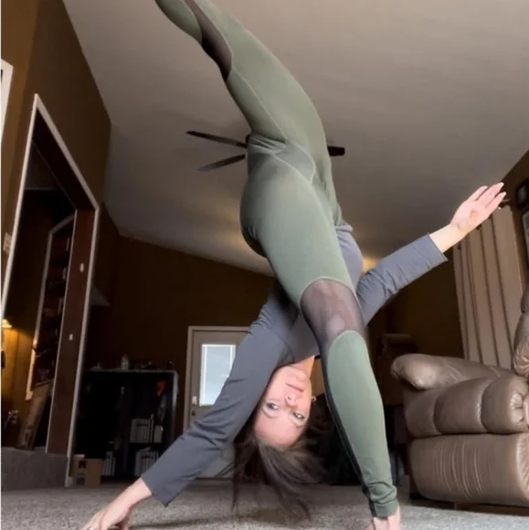 Light leggings with mesh high waist - Picture 5 of 5